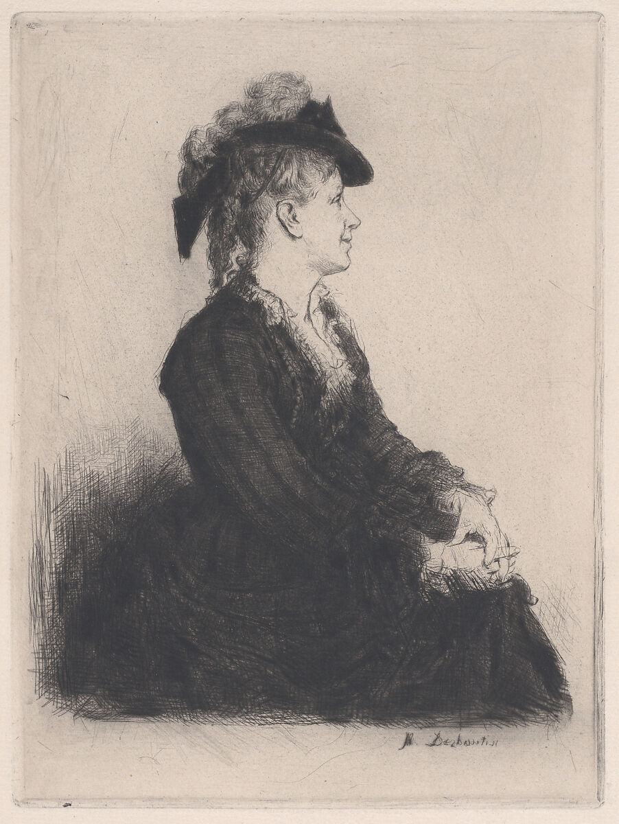 Portrait of Princess Colonna, Marcellin Desboutin (French, Cérilly 1823–1902 Nice), Drypoint; fifth state of five 