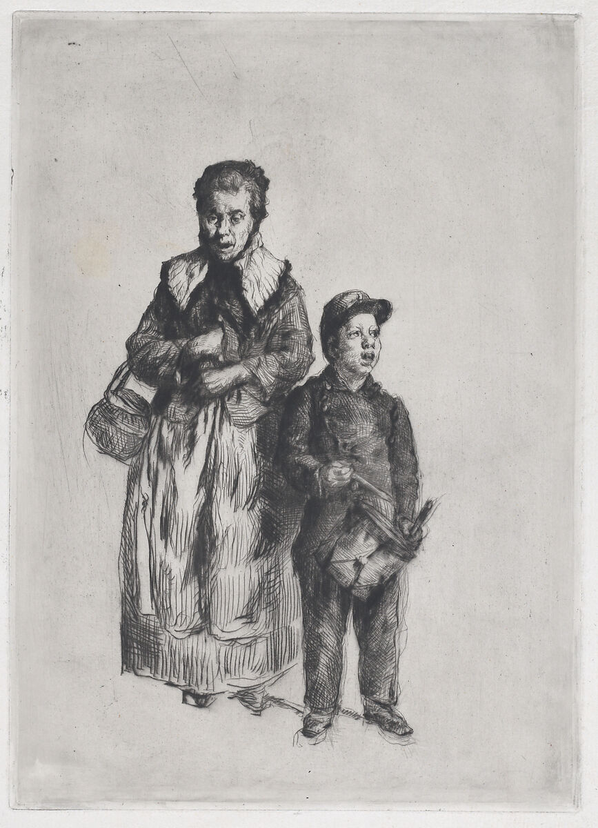 Chanteurs des rues, grande pièce, Marcellin Desboutin (French, Cérilly 1823–1902 Nice), Drypoint 