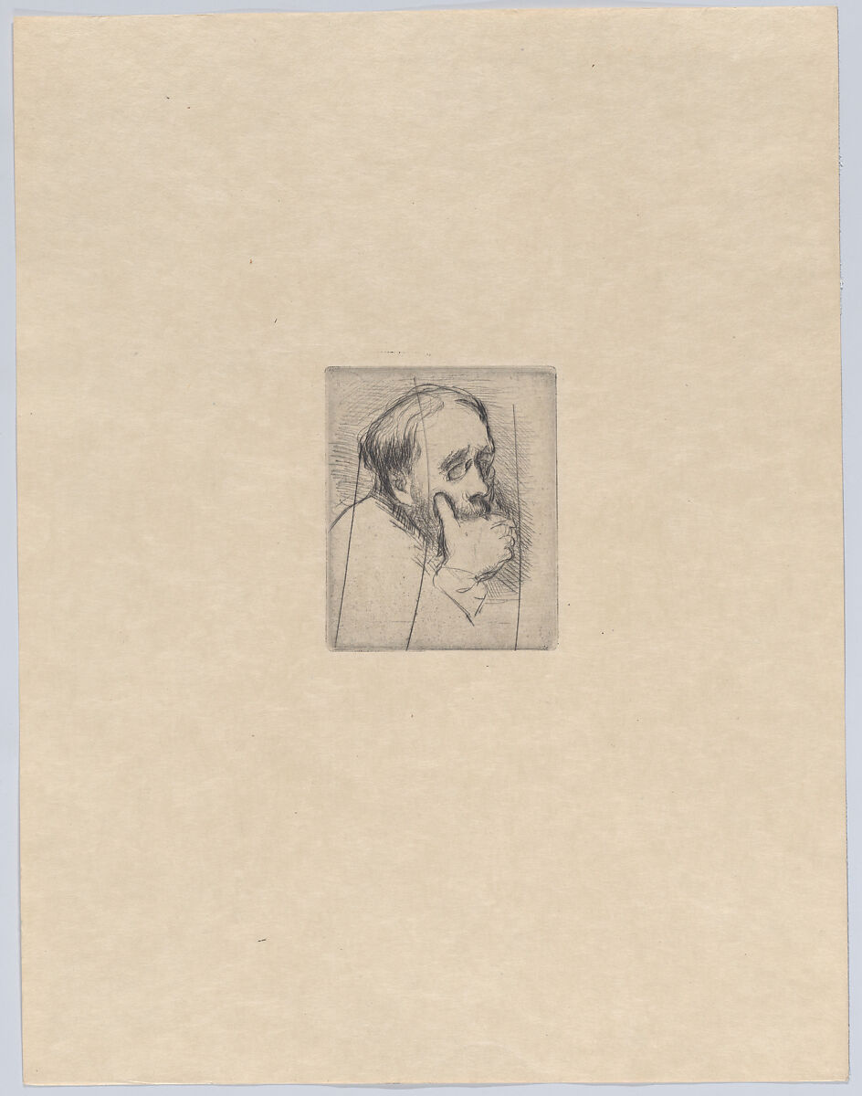 Portrait of Edgar Degas (cancelled), Marcellin Desboutin (French, Cérilly 1823–1902 Nice), Drypoint; (cancelled) 