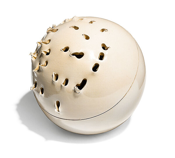 Spatial Concept (Concetto Spaziale), Lucio Fontana (Italian, 1899–1968), Glazed ceramic 
