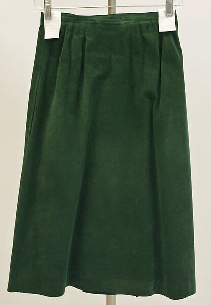 Skirt, Halston (American, Des Moines, Iowa 1932–1990 San Francisco, California), Ultrasuede, American