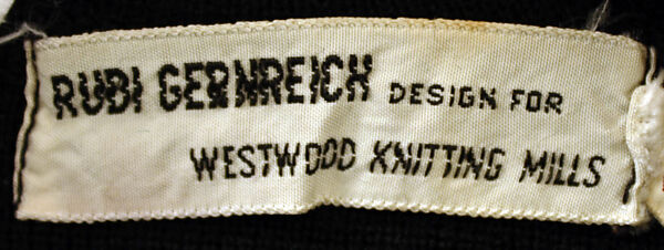 Maillot, Rudi Gernreich (American (born Austria), Vienna 1922–1985 Los Angeles, California), wool, American