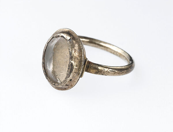 Glass Ring, from the Colmar Treasure, Gilded silver and clear glass