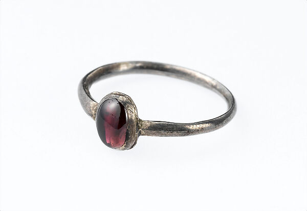 Garnet Ring, from the Colmar Treasure, Gilded silver and garnet (?) 