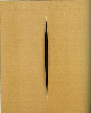 Spatial Concept, Expectation (Concetto Spaziale, Attesa), Lucio Fontana (Italian, 1899–1968), Canvas with slash 