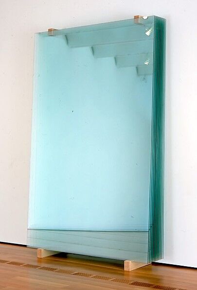 11 Panes, Gerhard Richter (German, born Dresden, 1932), Hard-coated tempered glass (Antelio silver) and wood 