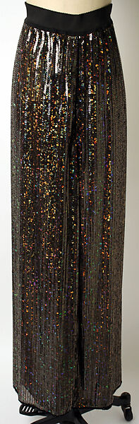 Evening ensemble, Jean Paul Gaultier (French, born 1952), polyester, plastic, silk, rayon, French