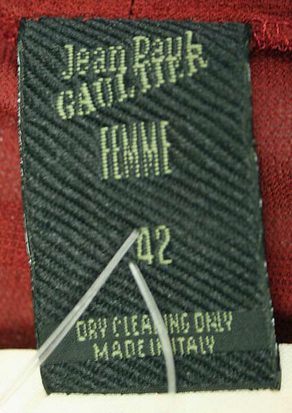 Ensemble, Jean Paul Gaultier (French, born 1952), shearling, rayon, abalone shell, French