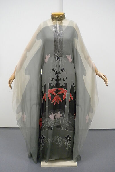 Evening dress, Hanae Mori (French, 1977–2004), silk, beads, Japanese