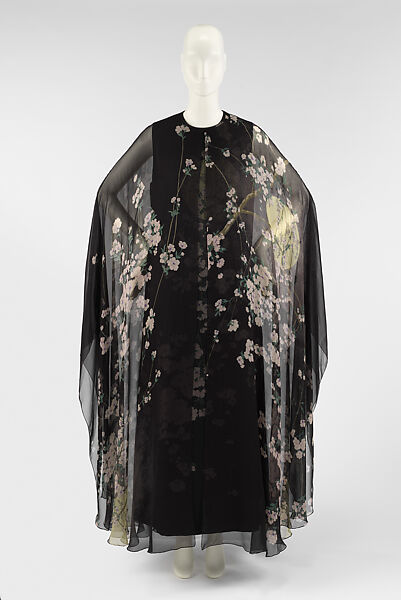 Evening ensemble, Hanae Mori (French, 1977–2004), silk, Japanese