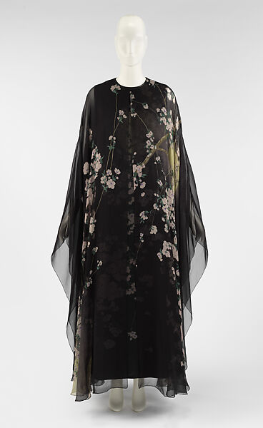 Evening ensemble, Hanae Mori (French, 1977–2004), silk, Japanese