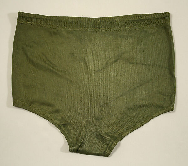 Bathing trunks, synthetic fiber, probably American