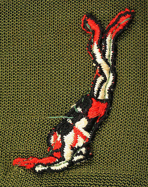 Bathing trunks, synthetic fiber, probably American