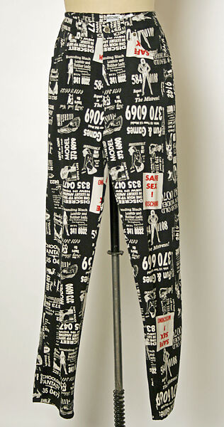 Ensemble, Franco Moschino (Italian, 1950–1994), a) rayon
b) cotton, Italian