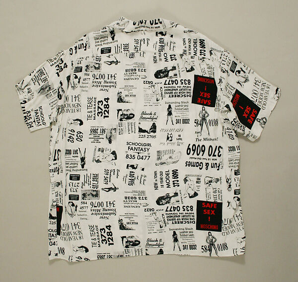 Ensemble, Franco Moschino (Italian, 1950–1994), a) rayon
b) cotton, Italian