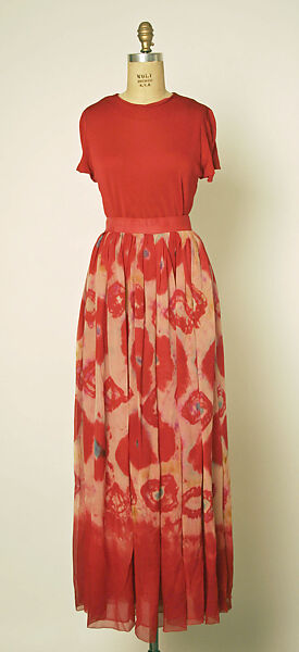 Evening ensemble, Halston (American, Des Moines, Iowa 1932–1990 San Francisco, California), rayon, silk, American