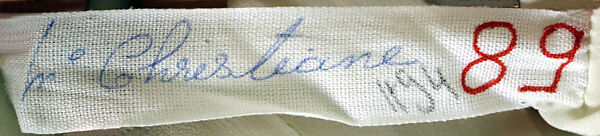 Evening ensemble, House of Chanel (French, founded 1910), wool, silk, paper, glass, French