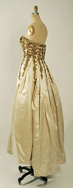 Evening ensemble, House of Chanel (French, founded 1910), silk, metal, French