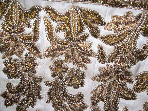 Evening ensemble, House of Chanel (French, founded 1910), silk, metal, French