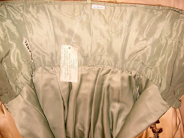 Evening ensemble, House of Chanel (French, founded 1910), silk, metal, French