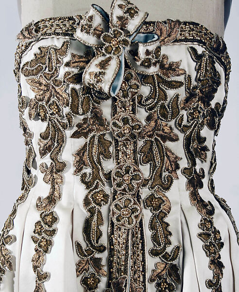 Evening ensemble, House of Chanel (French, founded 1910), silk, metal, French