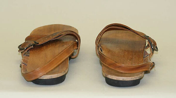 Earth Shoes, Anne Kelso (Danish), leather, wood, rubber, Danish