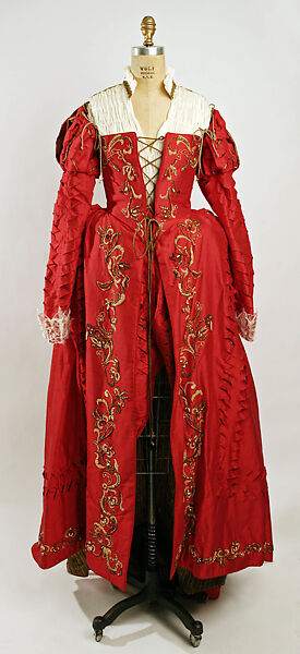 Fancy dress costume, Nicolao Atelier (Italian), silk, feathers, metal, Italian 