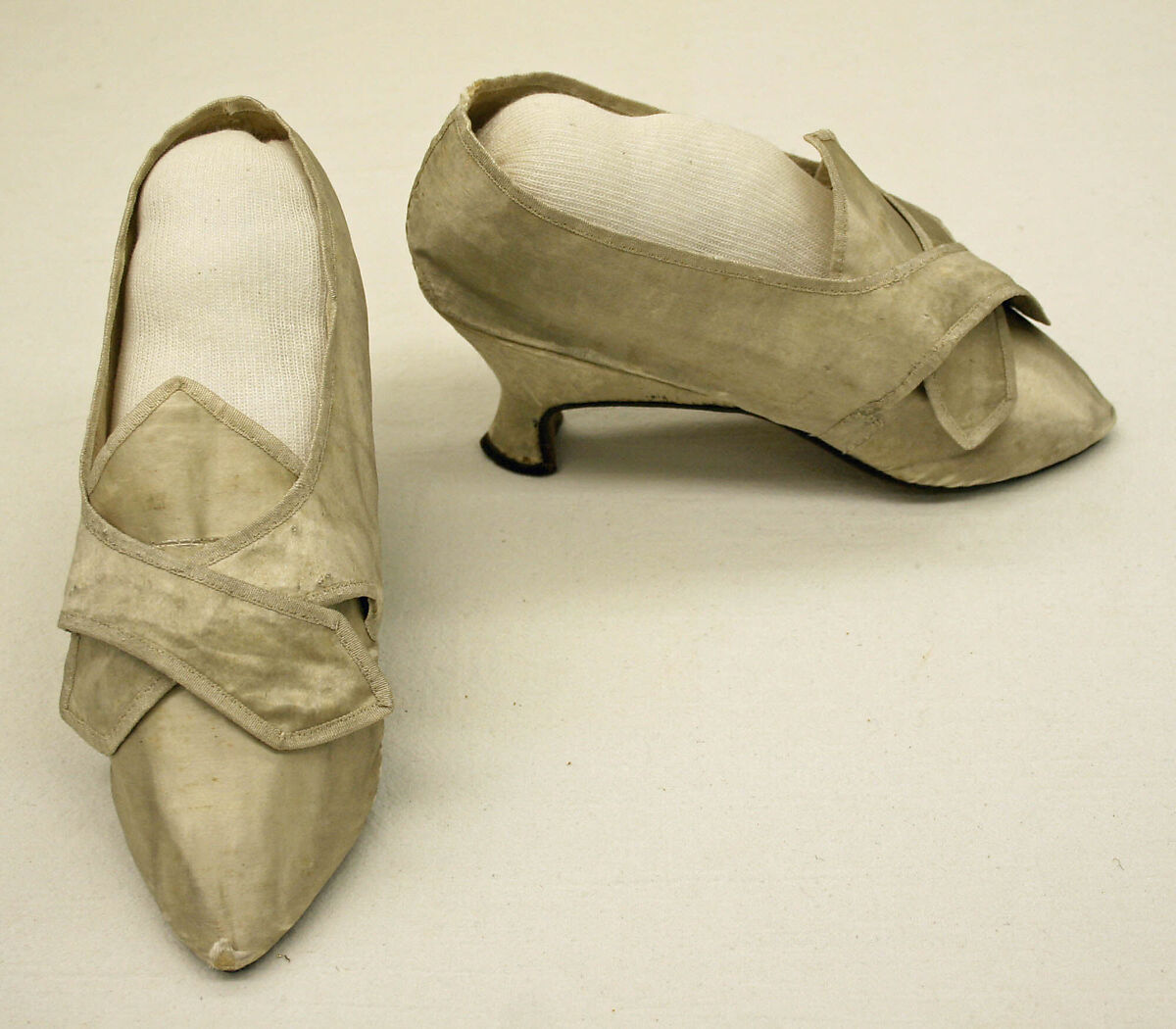 Shoes, silk, American 