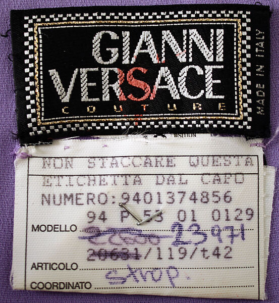 Evening ensemble, Versace Couture (Italian, founded 1992), synthetic fiber, Italian