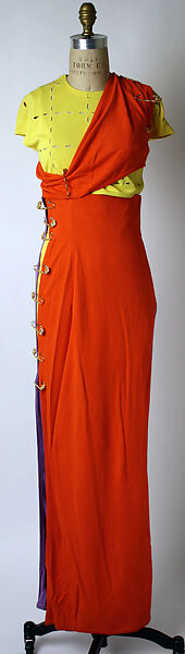 Evening ensemble, Versace Couture (Italian, founded 1992), synthetic fiber, Italian