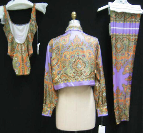 Beachwear, Versace Couture (Italian, founded 1992), silk, nylon, synthetic fiber, Italian