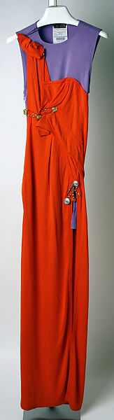 Evening dress, Versace Couture (Italian, founded 1992), synthetic fiber, metal, Italian