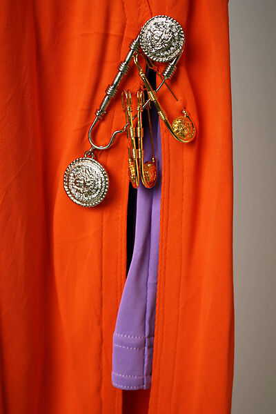 Evening dress, Versace Couture (Italian, founded 1992), synthetic fiber, metal, Italian