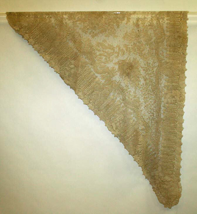Shawl, silk, cotton, Belgian