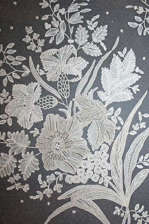 Shawl, silk, cotton, Belgian