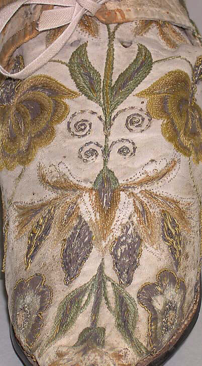 Shoes, silk, leather, French