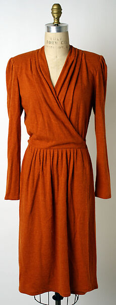 Dress, Krizia (Italian, founded 1954), wool, Italian