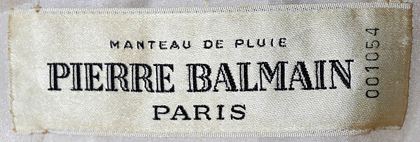 Raincoat, House of Balmain (French, founded 1945), silk, French