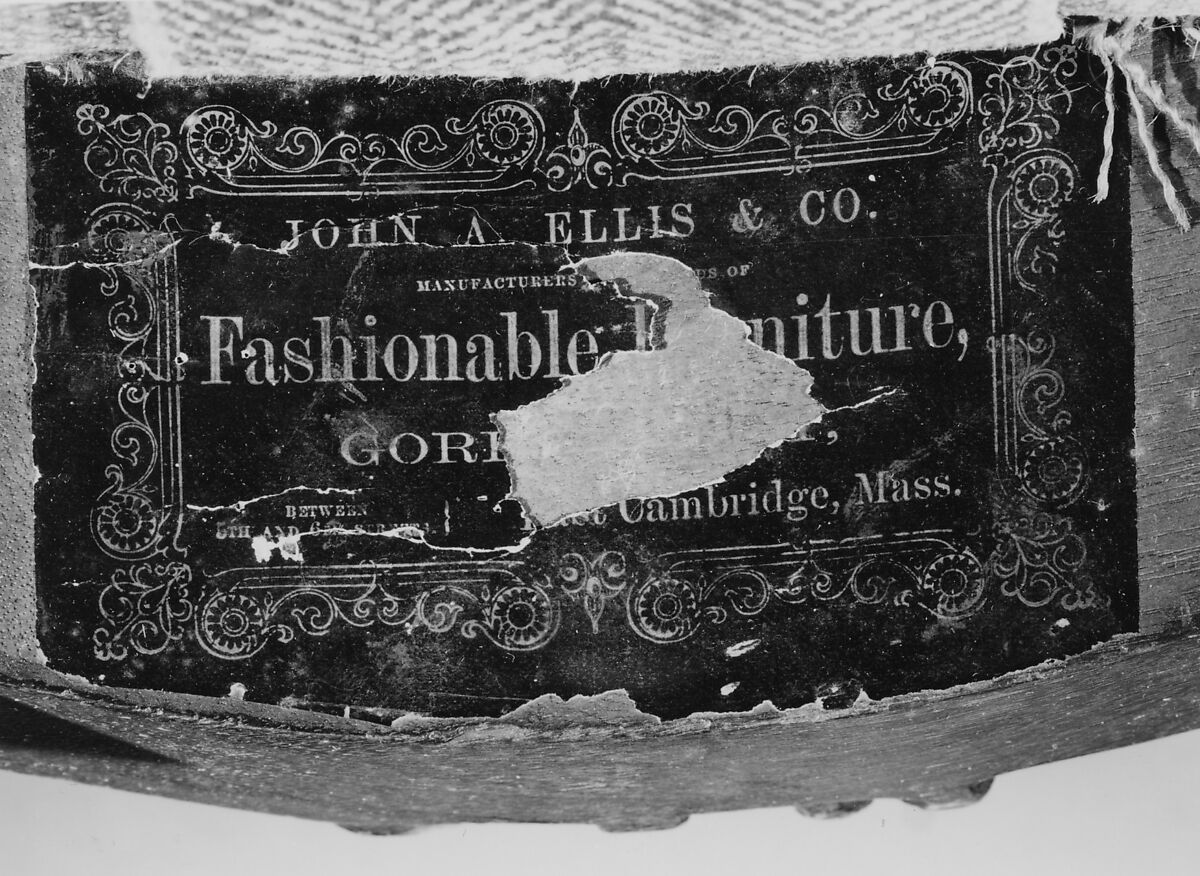 Footstool, John A. Ellis and Company (active ca. 1859), Mahogany, American