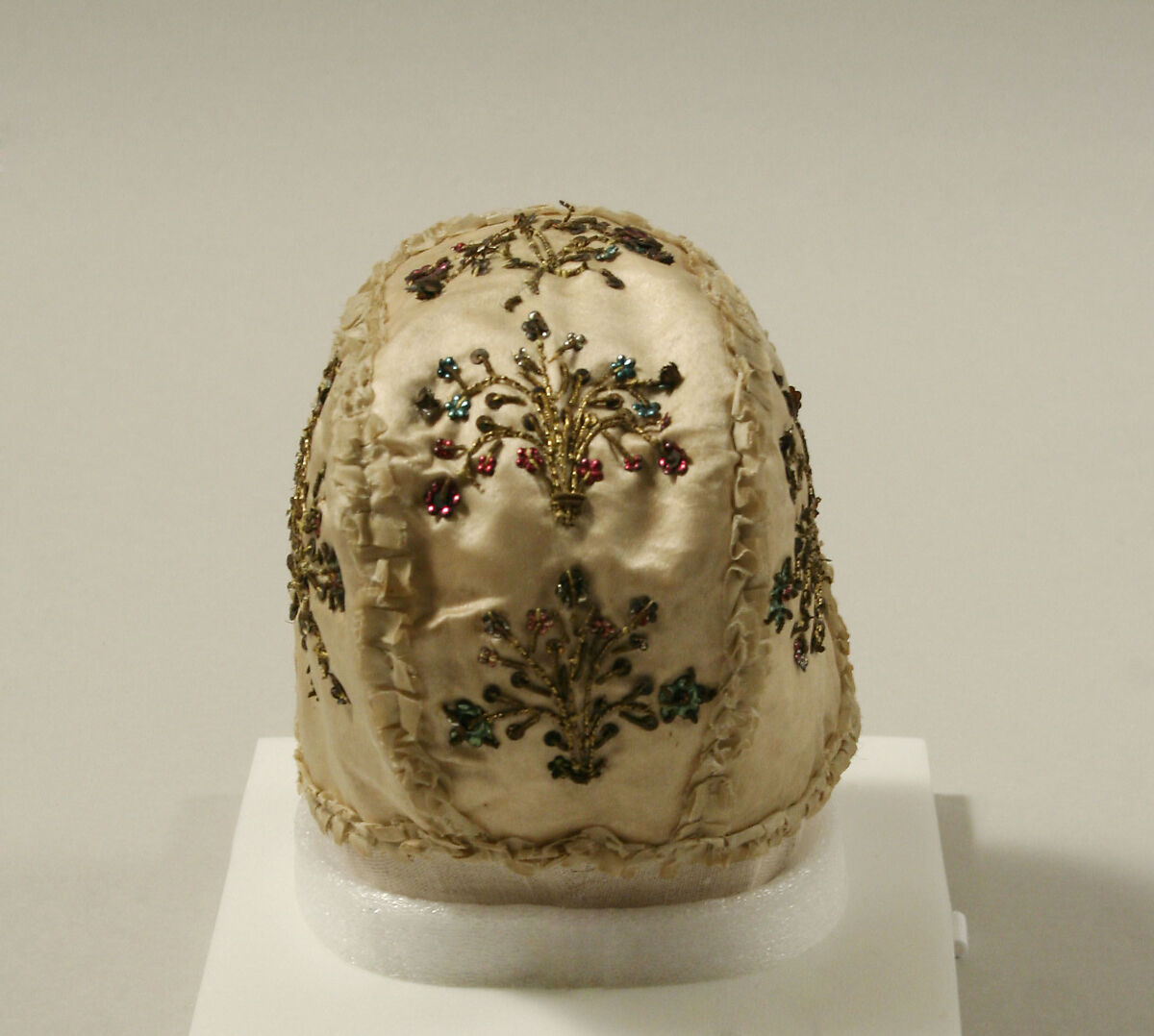 Cap, silk, metal, European