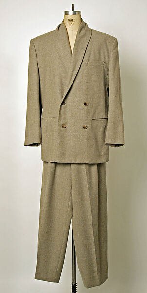 Suit, Issey Miyake (Japanese, 1938–2022), wool, nylon, Japanese 