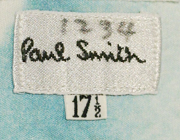 Shirt, Paul Smith (British, born 1946), cotton, British