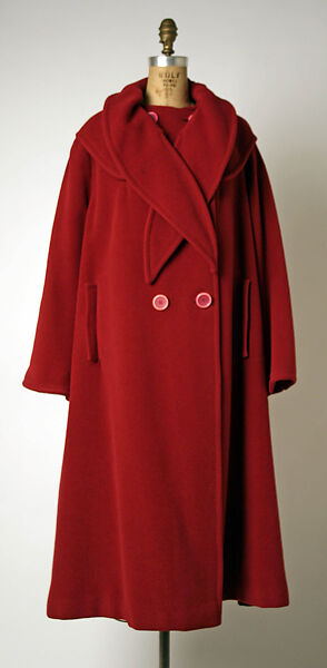 Coat, House of Balmain (French, founded 1945), wool, French 