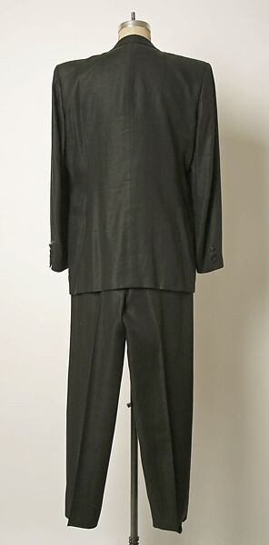 Tuxedo, Giorgio Armani (Italian, founded 1974), linen, silk, Italian