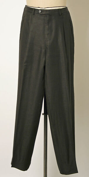 Tuxedo, Giorgio Armani (Italian, founded 1974), linen, silk, Italian