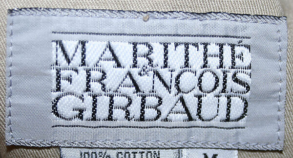 Jacket, Marithé &amp; François Girbaud (French, founded 1965), cotton, French