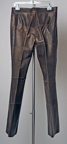 Trousers, Hardy Amies (British, 1909–2003), leather, British