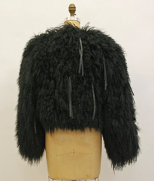 Jacket, Patrick Kelly (American, Vicksburg, Mississippi 1954–1990 Paris), lamb, leather, French