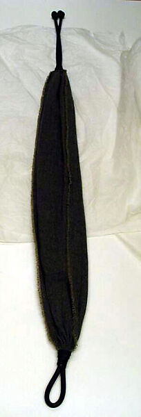 Ensemble, Issey Miyake (Japanese, 1938–2022), cotton, wool, leather, acrylic, polyester, Japanese