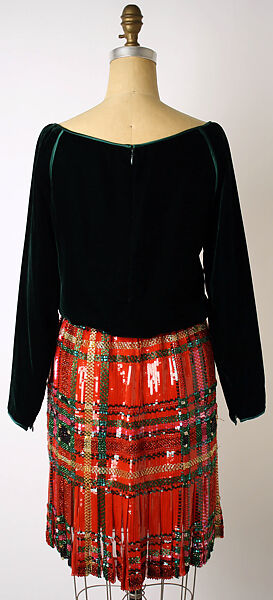 Evening ensemble, Oscar de la Renta, LLC. (American, founded 1965), silk, plastic, American